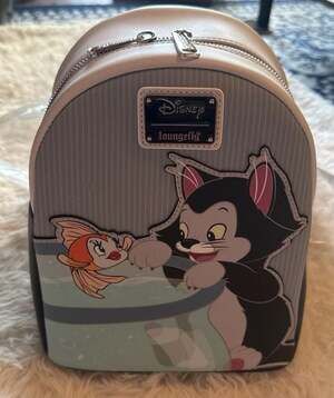 Loungefly Disney Pinocchio Figaro and Cleo Fishbowl Mini Backpack